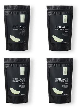 Сет гранул для епіляції hillary epilage white chocolate, 100 г (4 уп.) (652238)