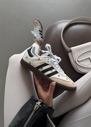 Жіночі білі кросівки adidas samba cloud white core black x самба 41