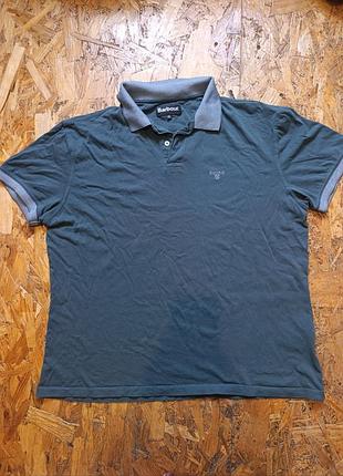 Оригинальная коттоновая футболка поло barbour