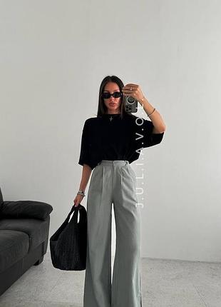 Брюки сірі класичні plt prettylittlething