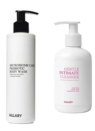 Набір для дбайливого очищення тіла та інтимної зони hillary gentle body & intimate care set (652846)