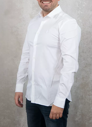 Чоловіча біла сорочка lyle &amp; scott stretch shirt (розмір xl)