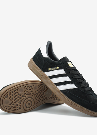 Кроссовки adidas spezial handball black logo арт 1094