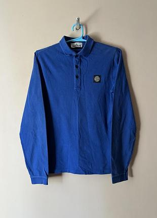 Лонг stone island  compass patch long sleeve polo shirt