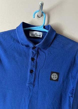 Лонг stone island  compass patch long sleeve polo shirt 2