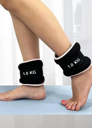 Утяжелителі prodobro comfort 1 кг неопрена зі сталевими гранулами рожеві (702239)
