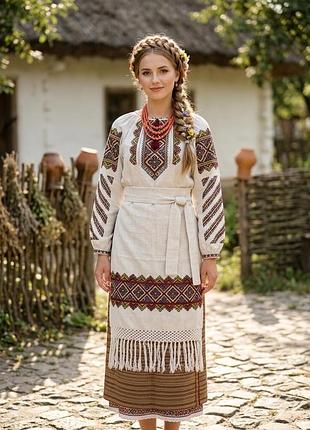 Старовинний вишитий фартух запаска  передник