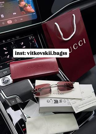 Сонцезахисні окуляри rose/silver gg1808s 004🤩