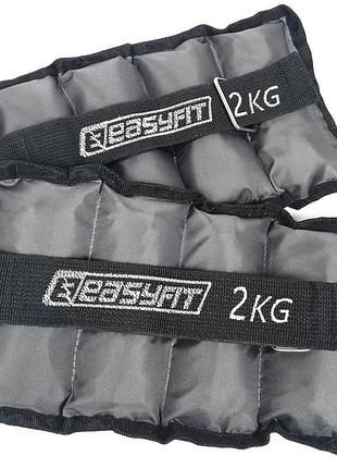 Утяжелики prodobro metal 2 кг сталь 26,5х15,5 см чорні (702552)