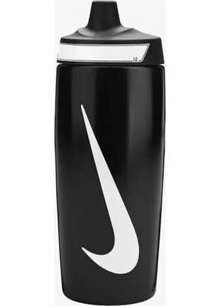 Пляшка nike refuel bottle grip 946 мл чорна біла поліетилен (716386)