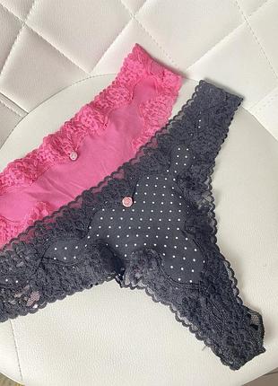 Трусики стринги хлопковые victoria’s secret
