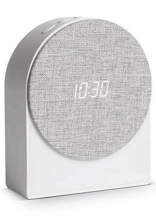 Ночник колонка walker 90х46х110 мм белая 4 в 1 bluetooth с часами и белым шумом (661855)