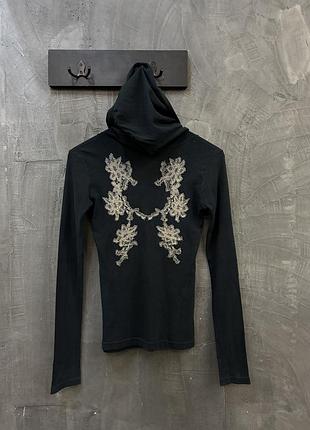 Кофта з капюшоном лонг y2k gothic france