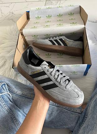Кроссовки adidas spezial handball grey black арт 1093