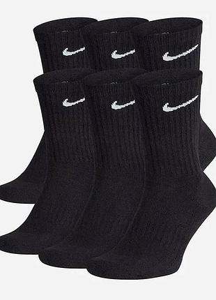 Шкарпетки nike бавовна 46-50 чорні чоловічі (714697)