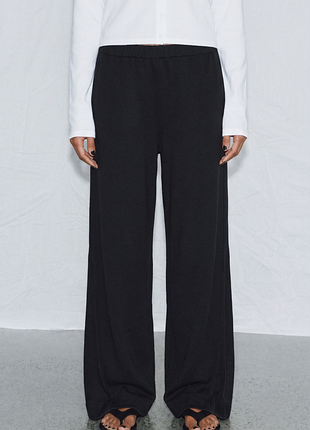 Широкие прямые брюки от zara