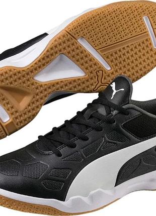 Кросівки puma синтетичні 42,5 чорні білі для залу (716759)