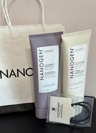 Nanogen кондиціонер / шампунь для укріплення, потовщення і росту волосся+ резинки для волосся 🎁