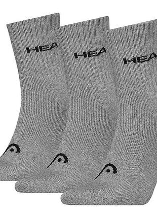 Шкарпетки head хлопковые 43-46 серые мужские (714468)