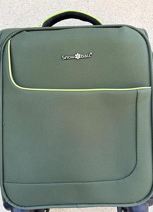 Валіза snowball xs 46×33×18 см (28+7 л), ручна поклажа, tsa, хакі