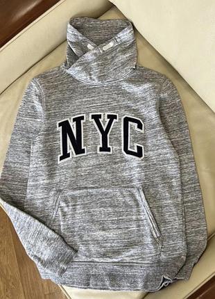 Класна толстовка, світшот nyc на хлопчика 12-14 років ріст 158-/164 стан новий без бірки від h&m дов 62, шир 43.5, рукав 62