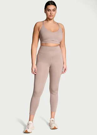 Victoria’s secret vsx essential high-rise pocket legging спортивные леггинсы с высокой посадкой bare taupe m 27