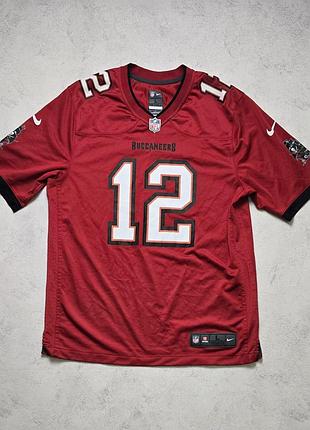 Американский футбол nike tom brady #12 buccaneers on field game jersey