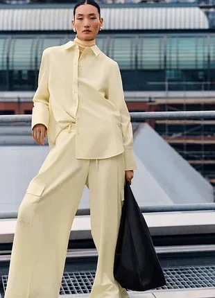 Брюки карго шерстяные cos wide-leg utility trousers / 34, 38,42