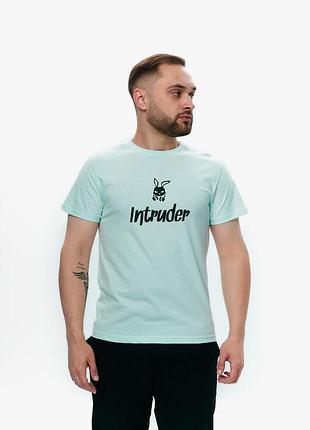 Яркая мужская футболка intruder bunny бирюзового цвета