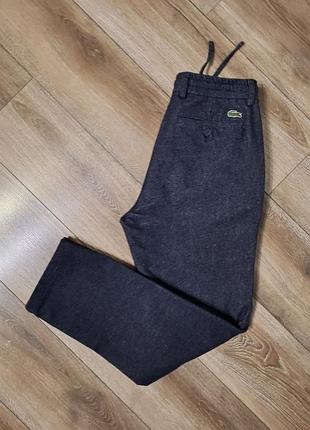 Lacoste штани чоловічі укорочені  tapered fit / вовна