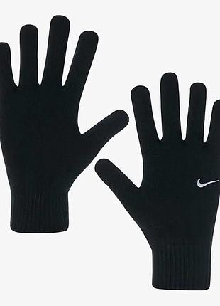 Теплые перчатки nike акрил l/xl черные (713770)