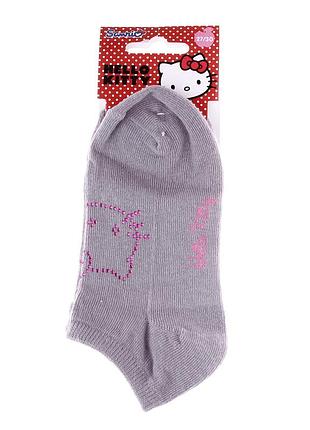 Носки hello kitty пепельные для девочек 31-34 хлопок (819544)
