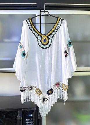 Italy moda жіноча, нова, чудова з віскози/котону пляжна туніка