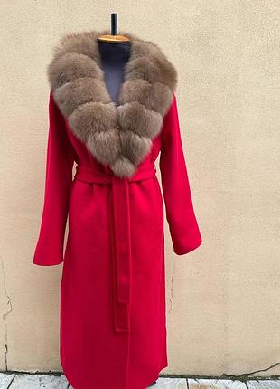 Элегантное пальто max mara из натуральной шерсти