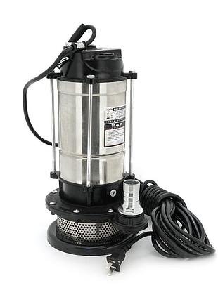 Погружающий насос, 1100w, 220v, до 4м3/ч, подъем до 26м, 25мм, нержавеющая сталь, 410х195х225 мм, 11 кг. + переходник