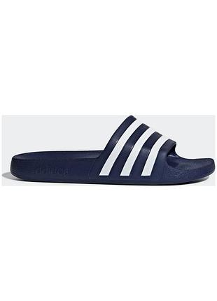 Шльопанці adidas adilette aqua 46 (11uk) темно-синій ева м'яка устілка cloudfoam (819675)