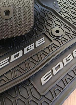 Коврики в салон ford edge (2015-2024) оригинальные резиновые oem style