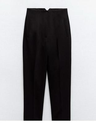 Класичні базові чорні брюки штани з високо посадкою l xl zara
