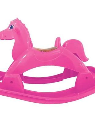 Лошадка-качалка doloni toys 05550/5 90х50х55 см пластик малинова (814267)