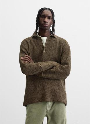 Світр zara поло 6674/318 khaki