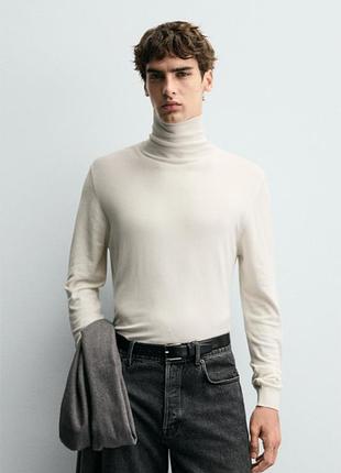 Светр водолазка zara 19864 white