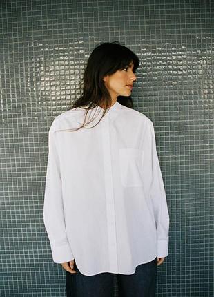 Рубашка белая женская оверсайз, размер м, фирмы zara
