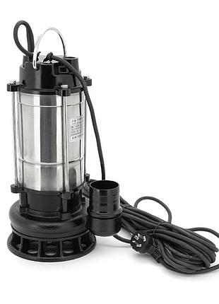Погружающий насос, 750w, 220v, до 7 м3/ч, подъем до 10 м, 50 мм, нержавеющая сталь, 410х200х235мм, 7,5 кг + переходник