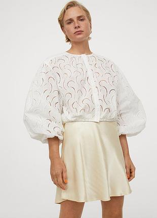 Сатиновая мини юбка от h&amp;m