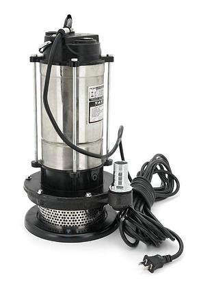 Погружающий насос, 1500w, 220v, до 4 м3/ч, подъем до 30 м, 25мм, нержавеющая сталь, 410х200х230 мм, 11.5 кг. + переходник
