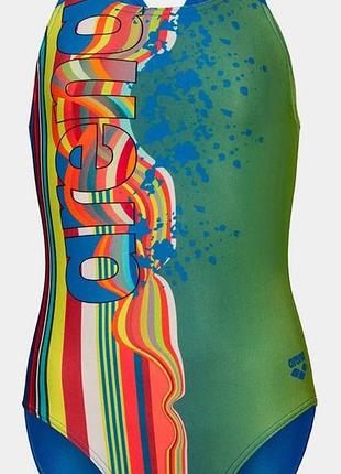 Купальник суцільний palette swimsuit swim pro back для дівчаток блакитний, жовтий, мультикольор maxlife eco (819595)