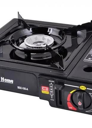 Газовая плита туристическая happy home bdz-155a с адаптером mik26