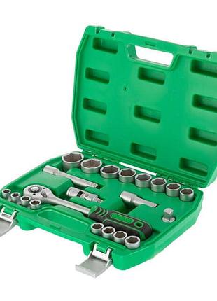 Набір торцевих головок 1/2", шестигранники, 21 од. intertool et-6021sp, торцеві головки mik26