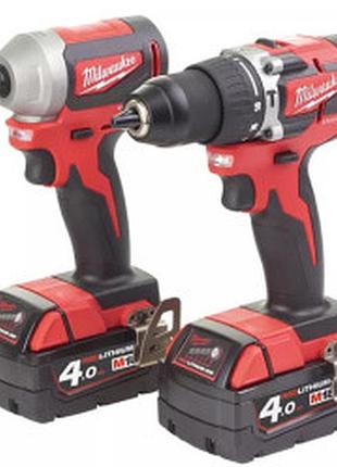 Професійний набір акумуляторного інструменту milwaukee m18 cblpp2a-402c : шурупокрут, гайкокрут mik26
