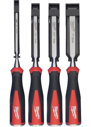 Професійний набір плоских стамесок milwaukee 6, 12, 19, 25 мм - 4 шт. (4932479897) mik26